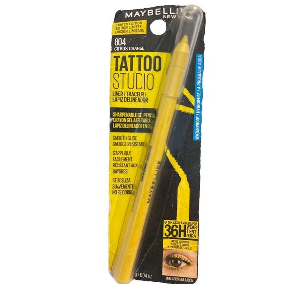 Maybelline Tattoo Studio Liner Citrus Charge 804 Limited Edition Gel Pencil O-11 - Picture 1 of 2